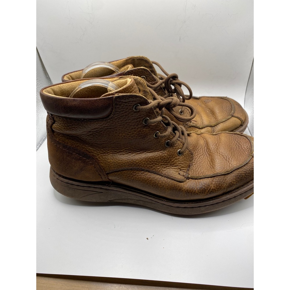J.M. Weston Leather Ankle Boots Lace Up Casual Brown Size 11N - Picture 3 of 8